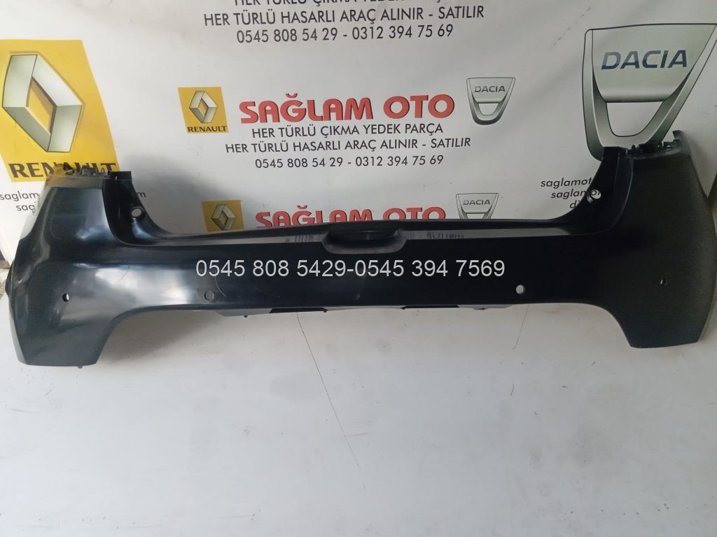 Clio 4 Arka Tampon İthal Sıfır  Park Sensörü Delikli 