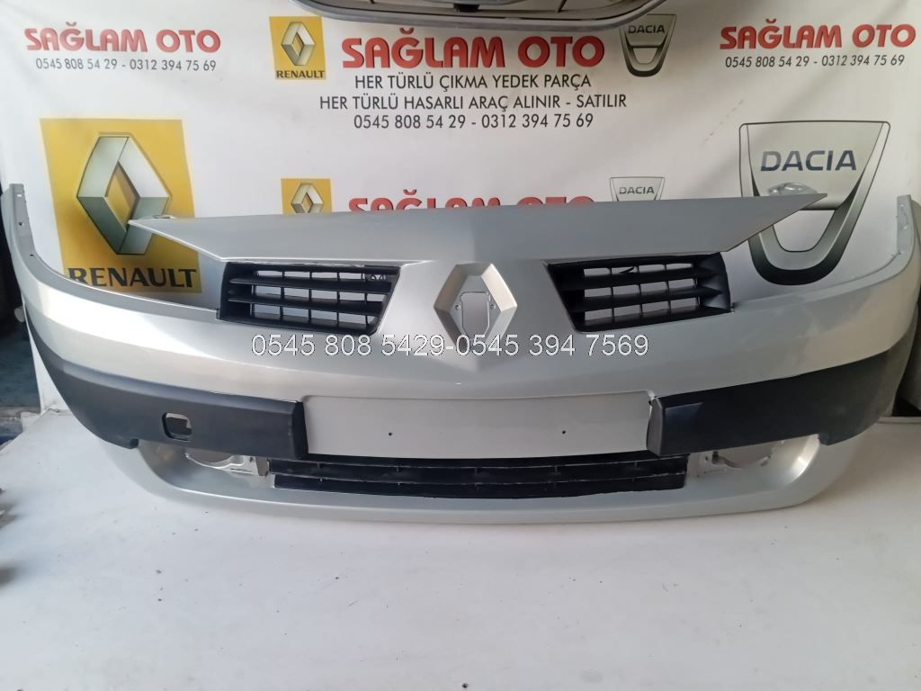 RENAULT MEGANE 2 ÖN TAMPON İTHAL GRİ BOYALI BOYA  KODU 362